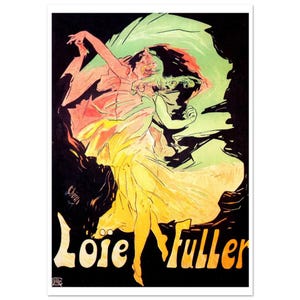 Loïe Fuller Vintage Cabaret Poster | Art Deco French Print | Retro Advertising Artwork