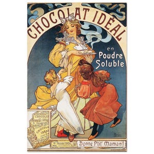 Chocolat Advert | Vintage Poster |French Print | Retro Art | Kitchen decor