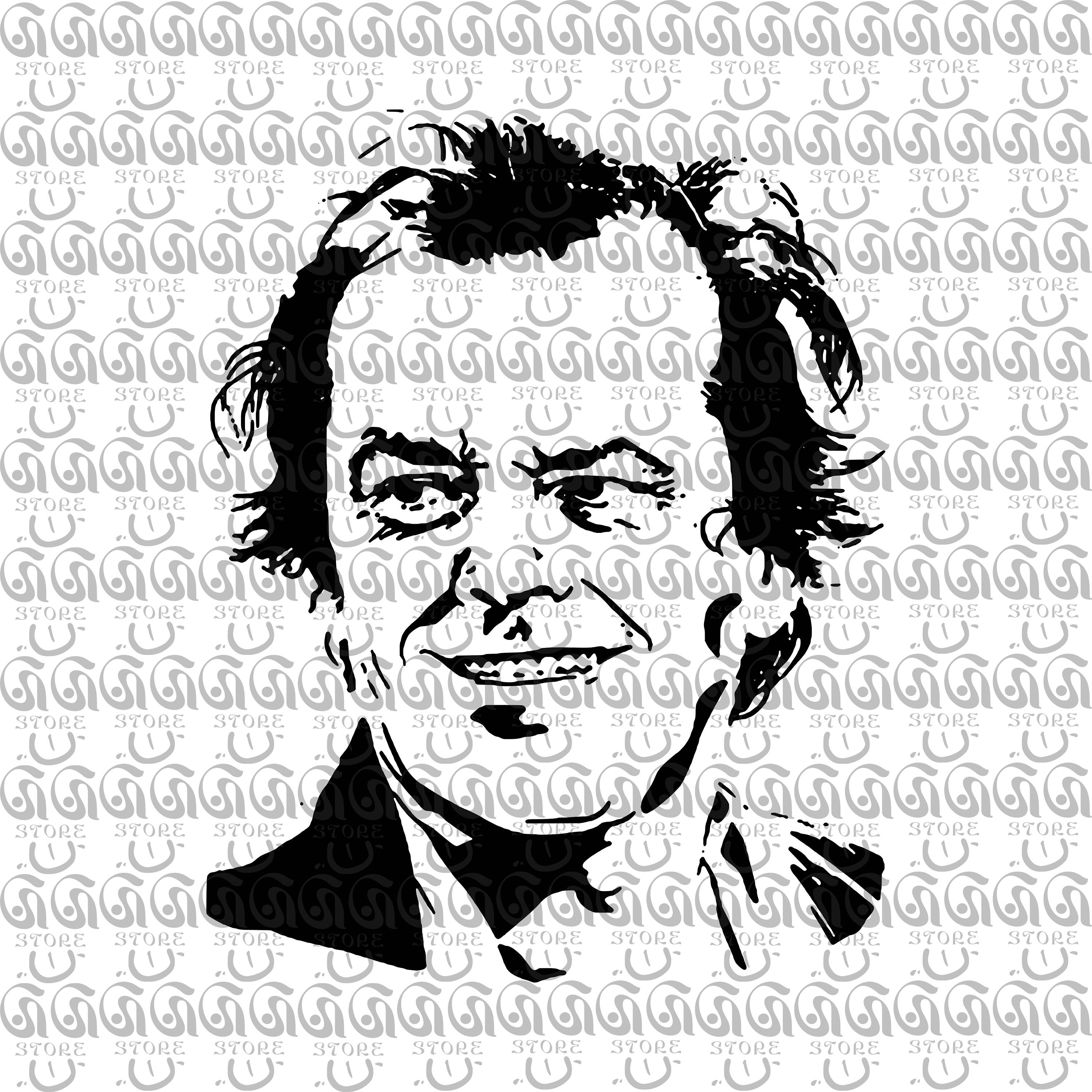 Jack Nicholson, Vector Image, Cricut, Cut, Cutting and Printing, Laser Cutting, Stickers, DIY Crafts, Png,Ai,Eps,DXF,Svg Digital Download