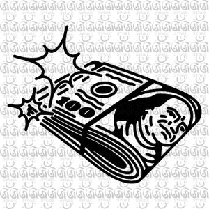 マネー ノット SVG、100 ドル紙幣 SVG、キャッシュ SVG、リッチ SVG、ハスラー SVG、ビジネス SVG、通貨 SVG、Cricut 用ファイル、Png、Ai、Eps、Dxf、SVG