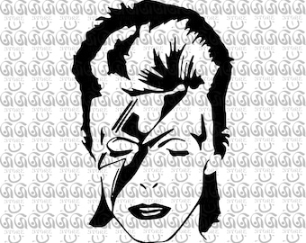 David Bowie, Vector Image, Cricut, Cutting and Printing, Laser Cutting, Stickers, DIY Crafts, Png,Ai,Eps,DXF,Svg Digital Download