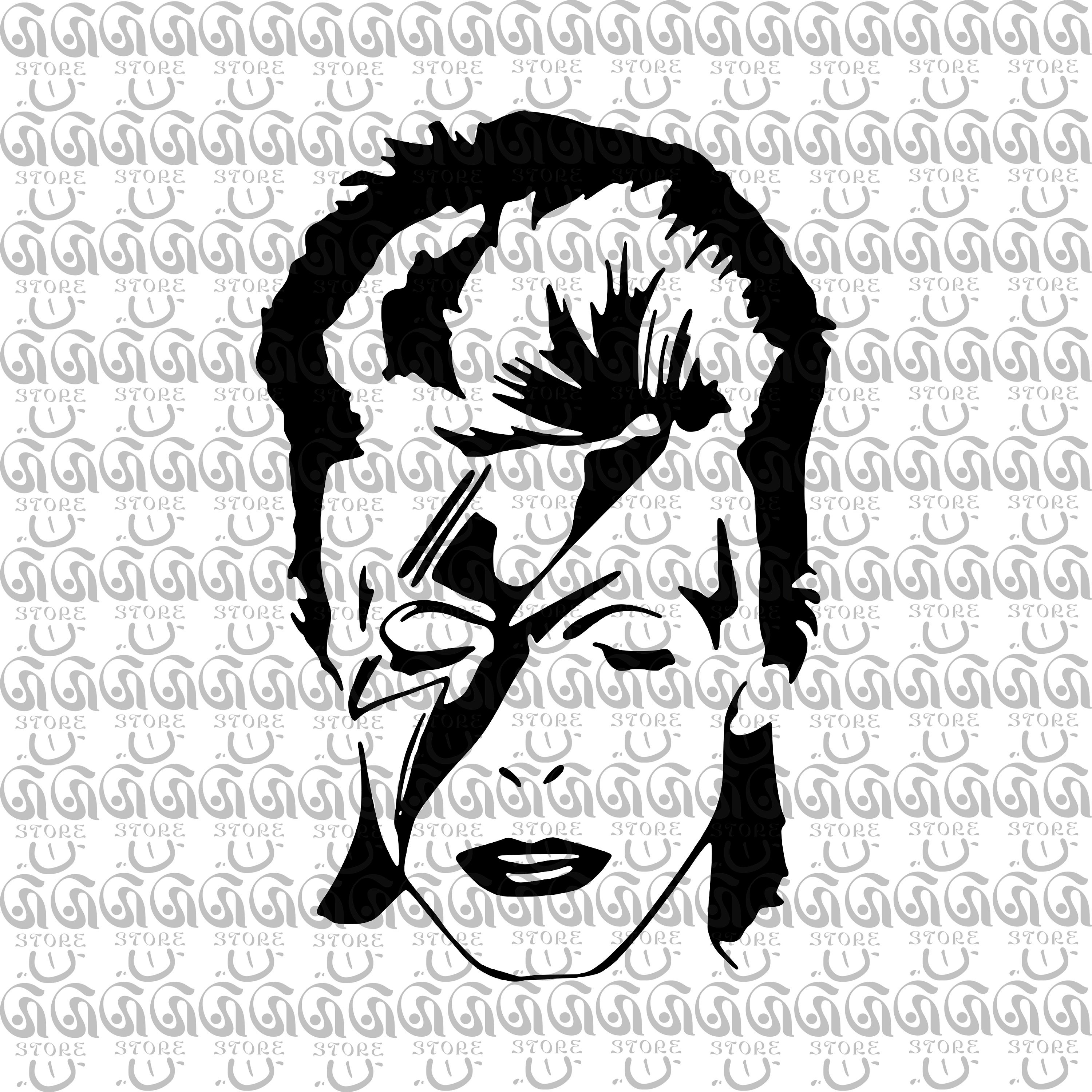 David Bowie, Vector Image, Cricut, Cutting and Printing, Laser