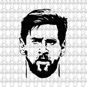 Peut inclure: Silhouette noire et blanche d'un visage d'homme avec une barbe et des cheveux courts.