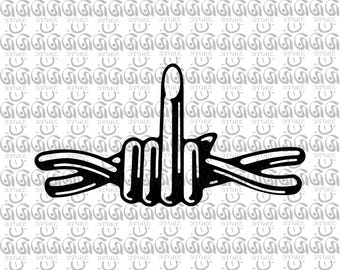 Barbed Wire Middle Finger SVG, Middle Finger Cricut, Middle Finger SVG, Barbed Wire SVG, Barbed Wire Fence Svg, Png, Ai, Eps, Dxf, Svg