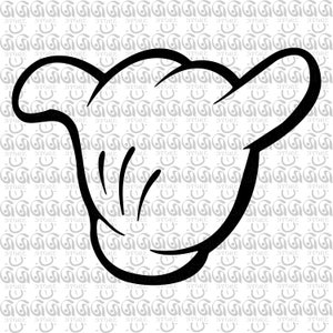 Cartoon Hand SVG, Surfing SVG,  Shaka Hand SVG, White Gloves Gesture Svg, Aloha Svg, Groovy Art Svg, Files for Cricut, Png, Ai, Eps, Dxf,Svg