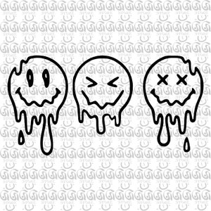 Smiley Faces SVG, Fusione Emoji SVG, Faccia felice SVG, Smiley Svg, Sorriso morto Svg, Emoji Svg, File Svg, File per Cricut, Png, Ai, Eps, Dxf, Svg