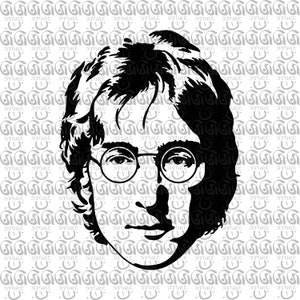 John Lennon, Vector Image, Cricut, Cutting and Printing, Laser