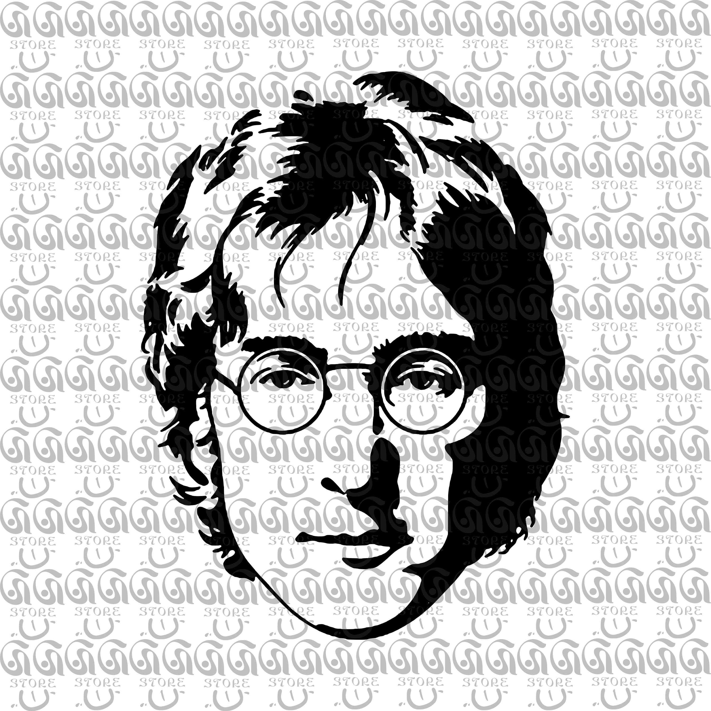John Lennon, Vector Image, Cricut, Cutting and Printing, Laser