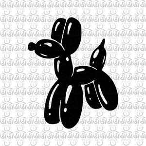 Balloon Dog SVG,  Ballon SVG, Birthday SVG, Ballon Poodle Svg, Dog Svg, Birthday Balloon Animal Svg, Files for Cricut, Png, Ai, Eps, Dxf,Svg