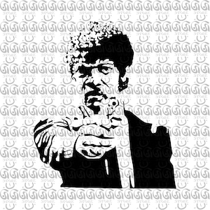 サミュエル・L・ジャクソン、ベクター画像、クリカット、カット、カッティングと印刷、レーザーカッティング、ステッカー、DIY クラフト、Png、Ai、Eps、DXF、Svg デジタル ダウンロード