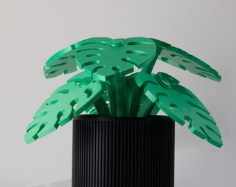Monstera Lego - Artificial Plant for Modern Interior Decoration or  Children's Room Decoration - 3D Printed in France