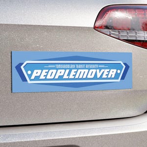 PeopleMover Car Magnet: Tomorrowland Transit Authority, Rectangle 10" x 3"