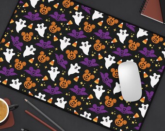 Mickey Pumpkin Ghost Bat Desk Mat | Halloween Desk Pad