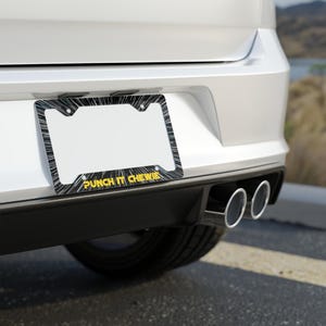 Punch It Chewie Decorative License Plate Frame, Subtle Sci Fi Car Accessory image 11