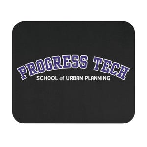 Progress Tech School of Urban Planning Mouse Pad, Carousel of Progress, Desk Accessory, Gift for Students, Office Decor, College Supplies