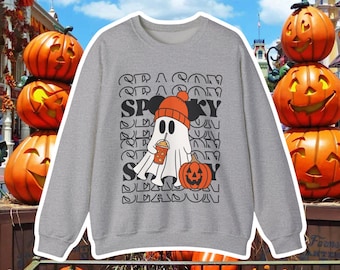 Spooky Ghost Sweatshirt | Halloween Crewneck, Fall Autumn Wear