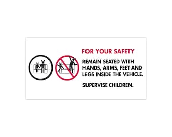 For Your Safety Remain Seated Sticker, Disney Ride Safety Car Sticker, Bumper Decal