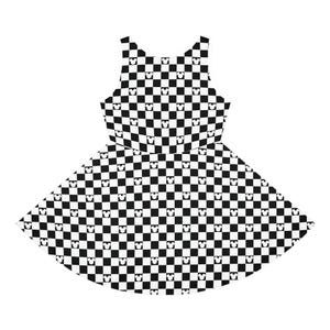 Kids and Toddler Dress for Disney, Girls Checker Dress, Girls' Sleeveless Dress Size 2T-XL