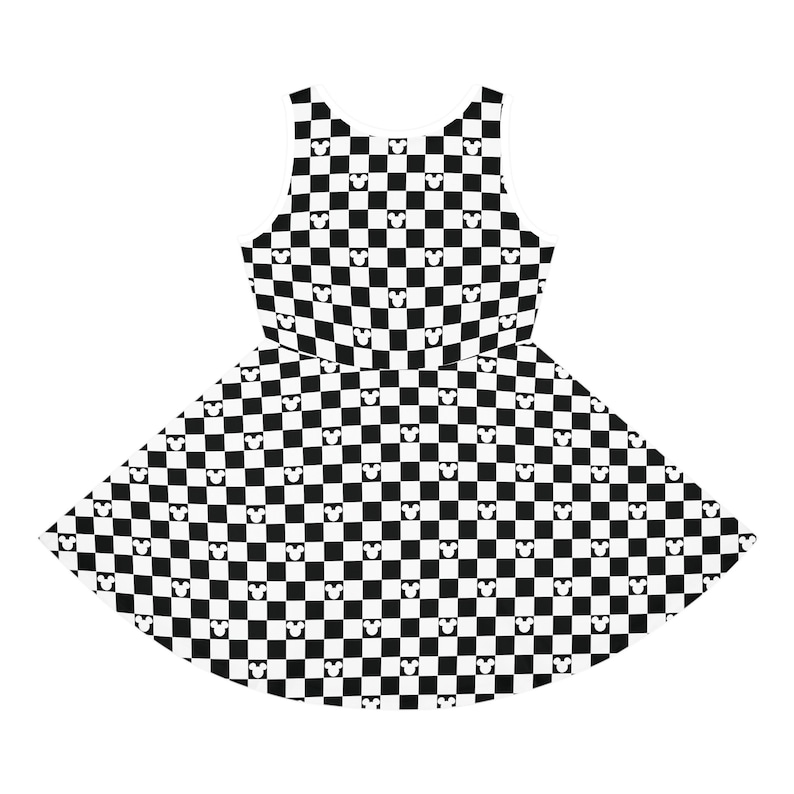 Kids and Toddler Dress for Disney, Girls Checker Dress, Girls' Sleeveless Dress Size 2T-XL