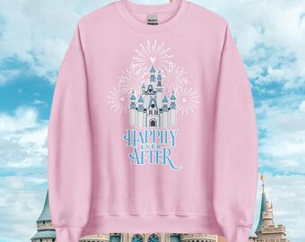 Happily Ever After, Fireworks Magic Kingdom Castle, heren dames unisex sweater maten S-3X