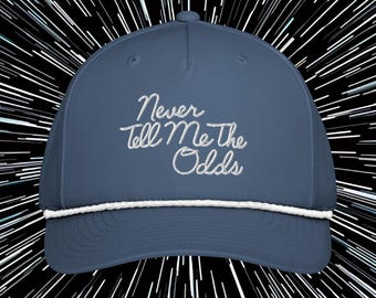 Never Tell Me The Odds Hat, Sci Fi Embroidered Cap for Everyday Wear