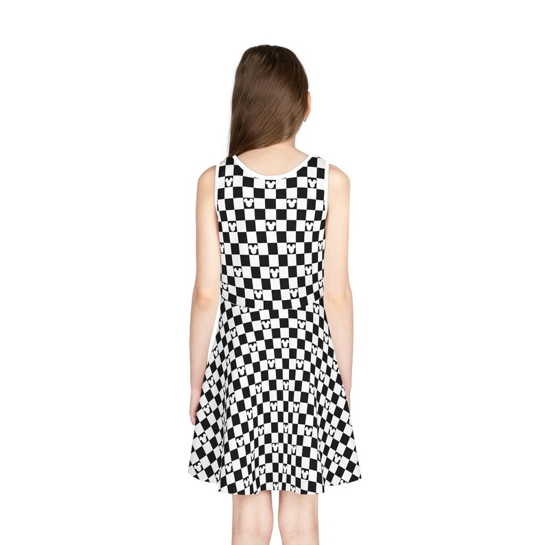 Kids and Toddler Dress for Disney, Girls Checker Dress, Girls' Sleeveless Dress Size 2T-XL