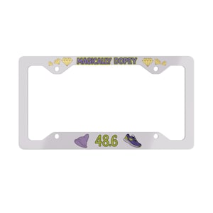 Dopey Challenge License Plate Frame – 48.6 Miles Run Weekend Car Badge, Marathon Finisher Gift