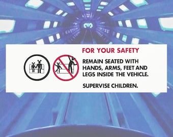 For Your Safety Remain Seated Car Magnet, Disney Ride Safety Magnet, Park Car Accessory
