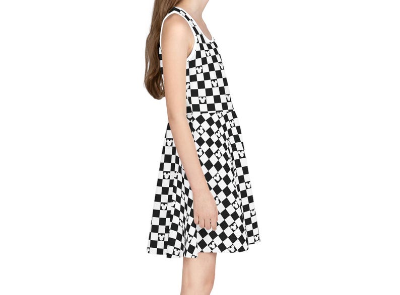 Kids and Toddler Dress for Disney, Girls Checker Dress, Girls' Sleeveless Dress Size 2T-XL
