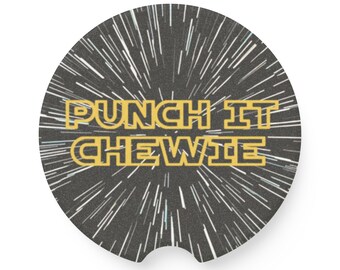 Punch It Chewie Car Coasters, Star Wars Cup Holder Coaster for Falcon Fans