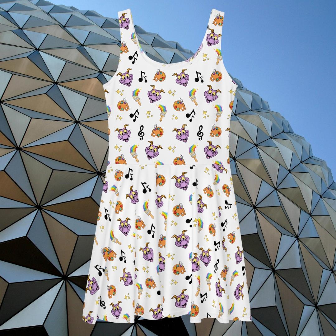 Holographic Epcot Trumpet-Style Running Skirt | Ruffle Costume or Outfit main image 0