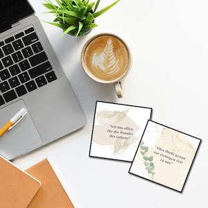 20 Affirmationskarten Selbstliebe & Manifestieren | Boho Design | Achtsamkeit u Mindset Printable | PDF u PNG | Digitales Produkt