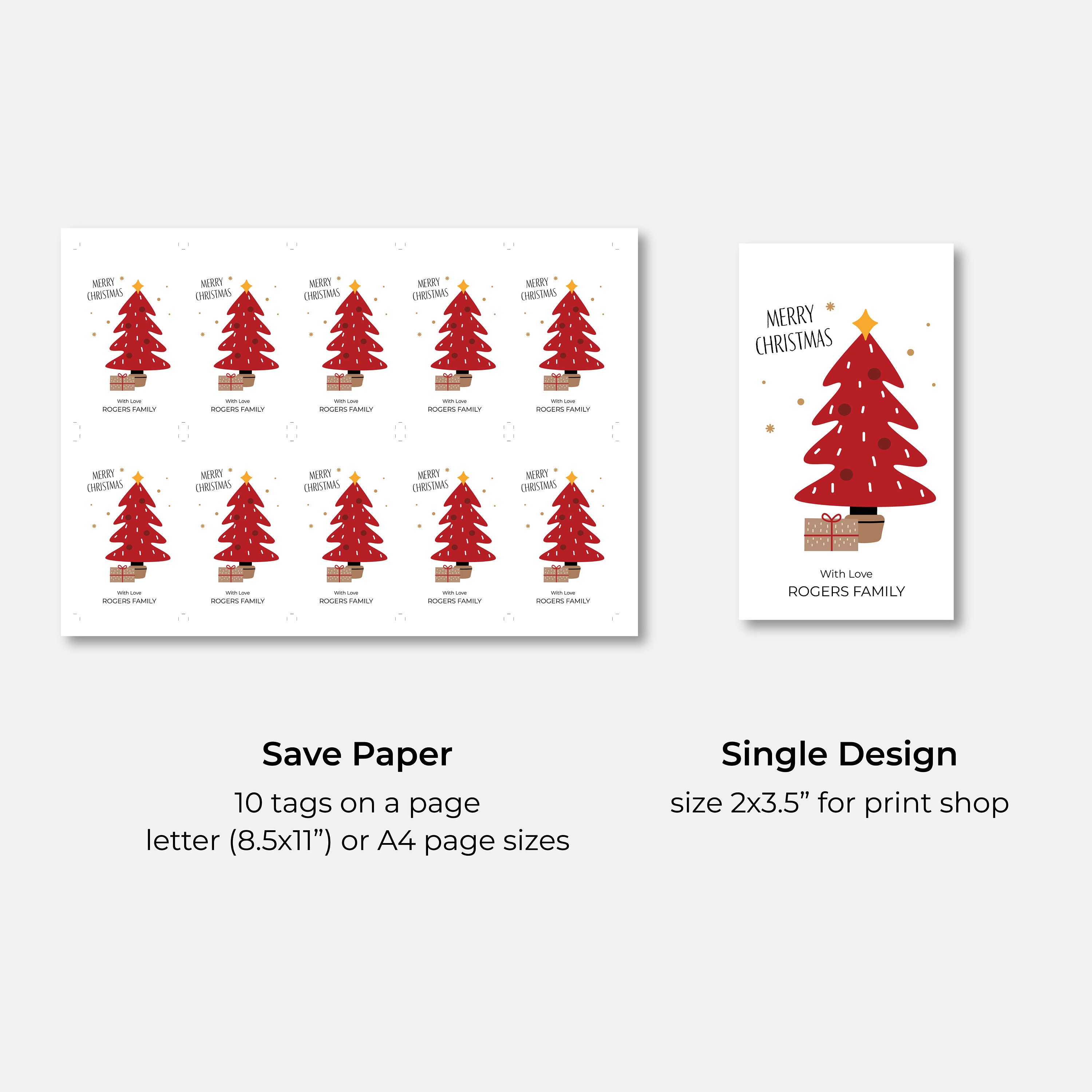 Editable Nativity Christmas Gift Tags for Family, Printable Nativity ...