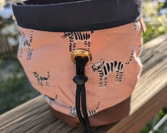 Handmade Zebra Print Chalk Bag