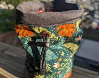 Handmade Safari Animals Monstera Chalk Bag