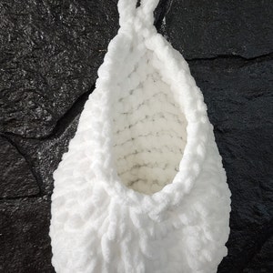 chunky knit organizer bag, crochet