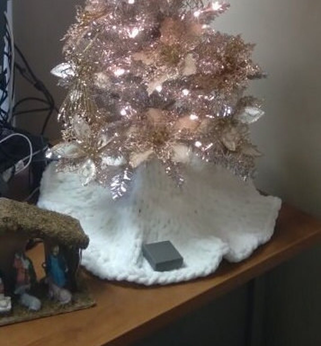 Tree Skirt, Chunky Hand Knit Tree Skirt, Crochet Etsy