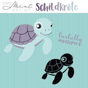Plotterdatei  - Schildkröte einzeln -  svg - dxf - cutting file - Silhouette - Cricut
