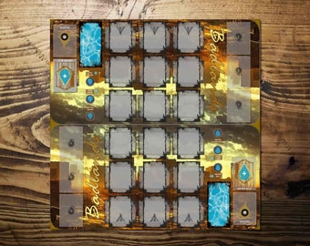 Radlands Compatible Card Game-Two Player-Printable Game Play Mat approx. 64 x 64 cm-Unofficial playmat-Fits Sleeved cards