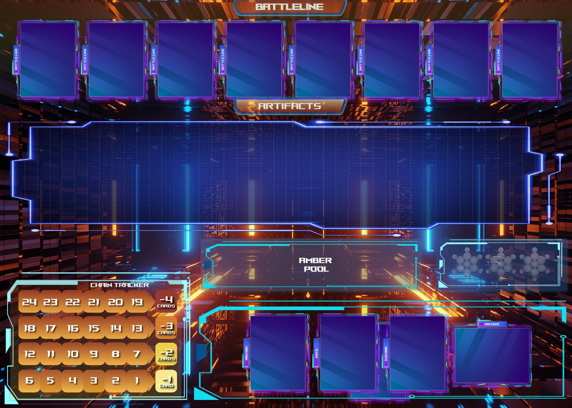 Keyforge Table Top Card Game With Chain Tracker, Amber Pool and Custom ...