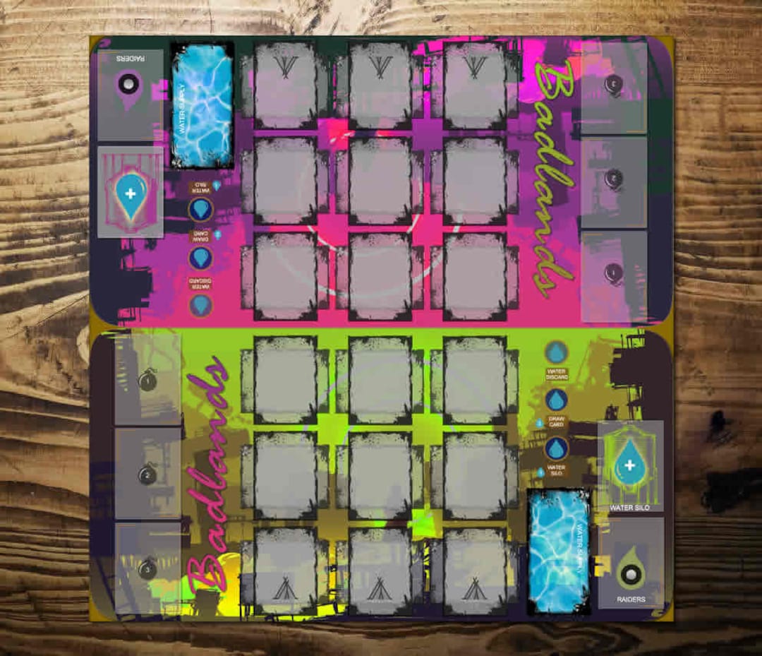 Radlands Compatible Card Gametwo Playerprintable Game Play Mat Approx