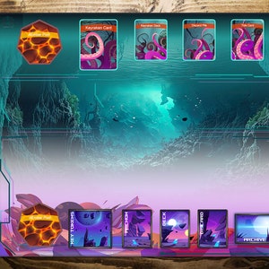 Keyforge Adventures - Rise of of the Keyraken - Juego de cartas de mesa Tapete de juego imprimible 70 x 70 cm