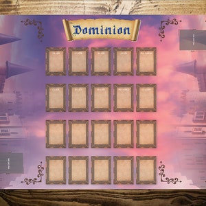 Juego de cartas Dominion Table Top Deck Building - Tapete de juego imprimible para dos jugadores 36 x 24 pulgadas - Tapete de juego no oficial - v1