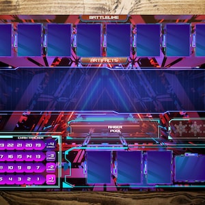Juego de cartas de mesa Keyforge con rastreador de cadenas, piscina ámbar y zonas de campo personalizadas, tapete de juego imprimible de 40 x 60 cm (edición de lanzamiento)