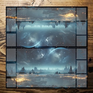 Magic the Gathering (MTG) - Face à face pour deux joueurs - Tapis de jeu imprimable 64 x 64 cm - Tapis de jeu non officiel