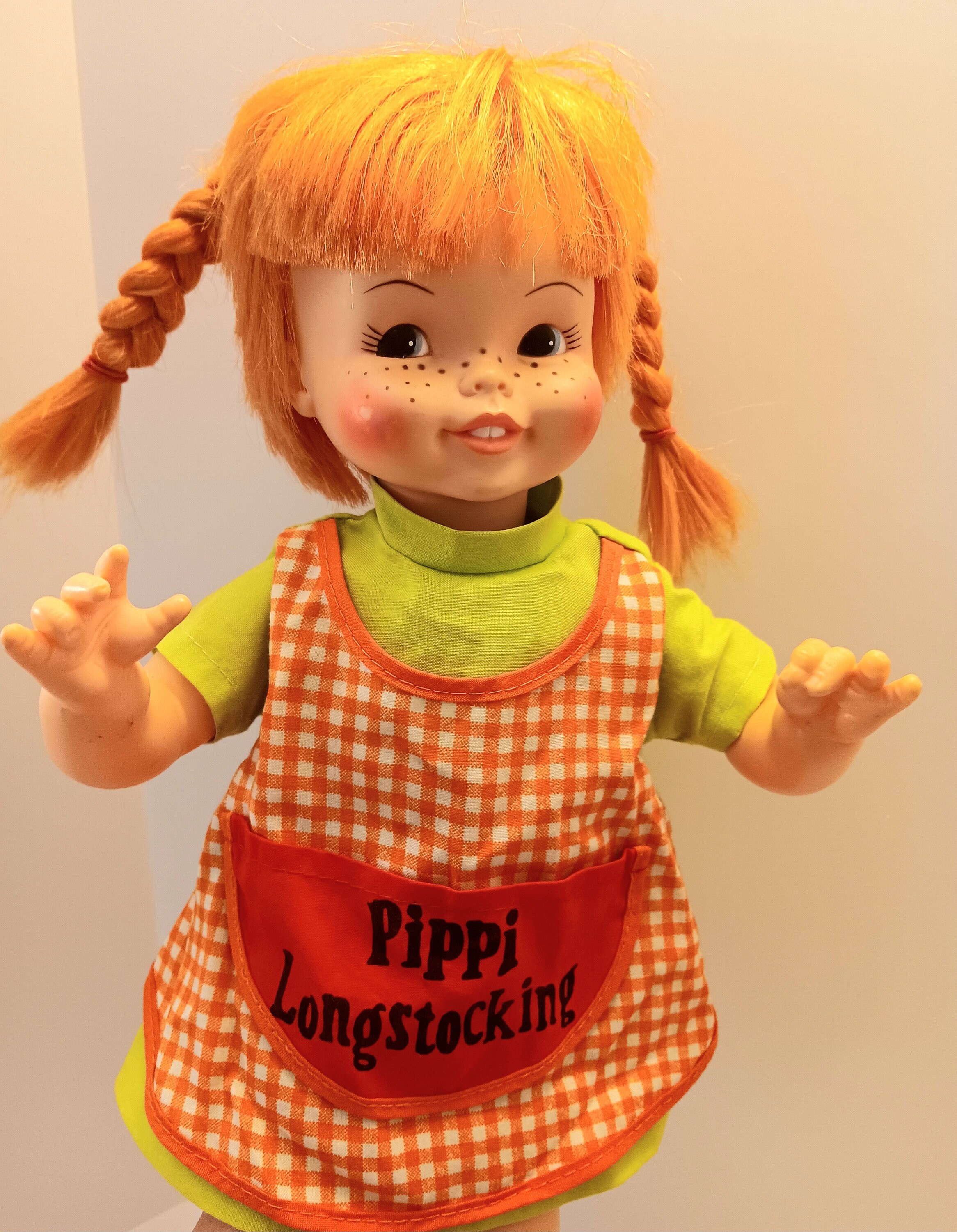 Vintage 1970s Pippi Longstocking Horseman Astrid Lindgren 11 Inch