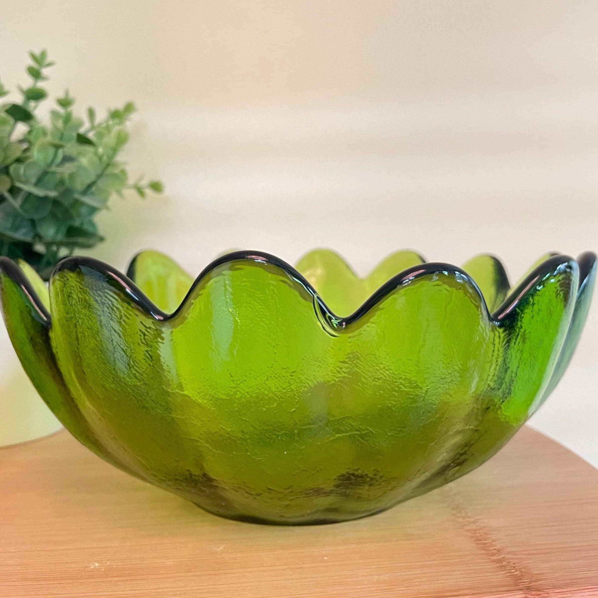 緑色 渦巻き模様 陶器ボウル 9個セット