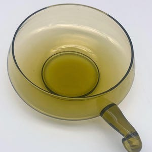 Empoli Green Glass Dish with Handle mcm art glass avocado