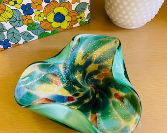 Vintage Murano Tutti Frutti Candy Dish