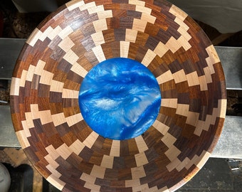 Wood Bowl, Segmented with Resin